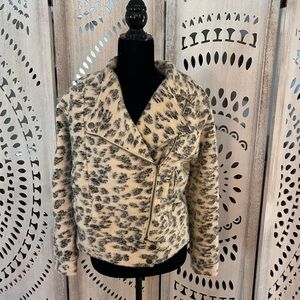 Cupcakes & Cashmere Leopard Moto Jacket
